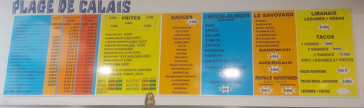 Friterie des Nations Menu - Image 6